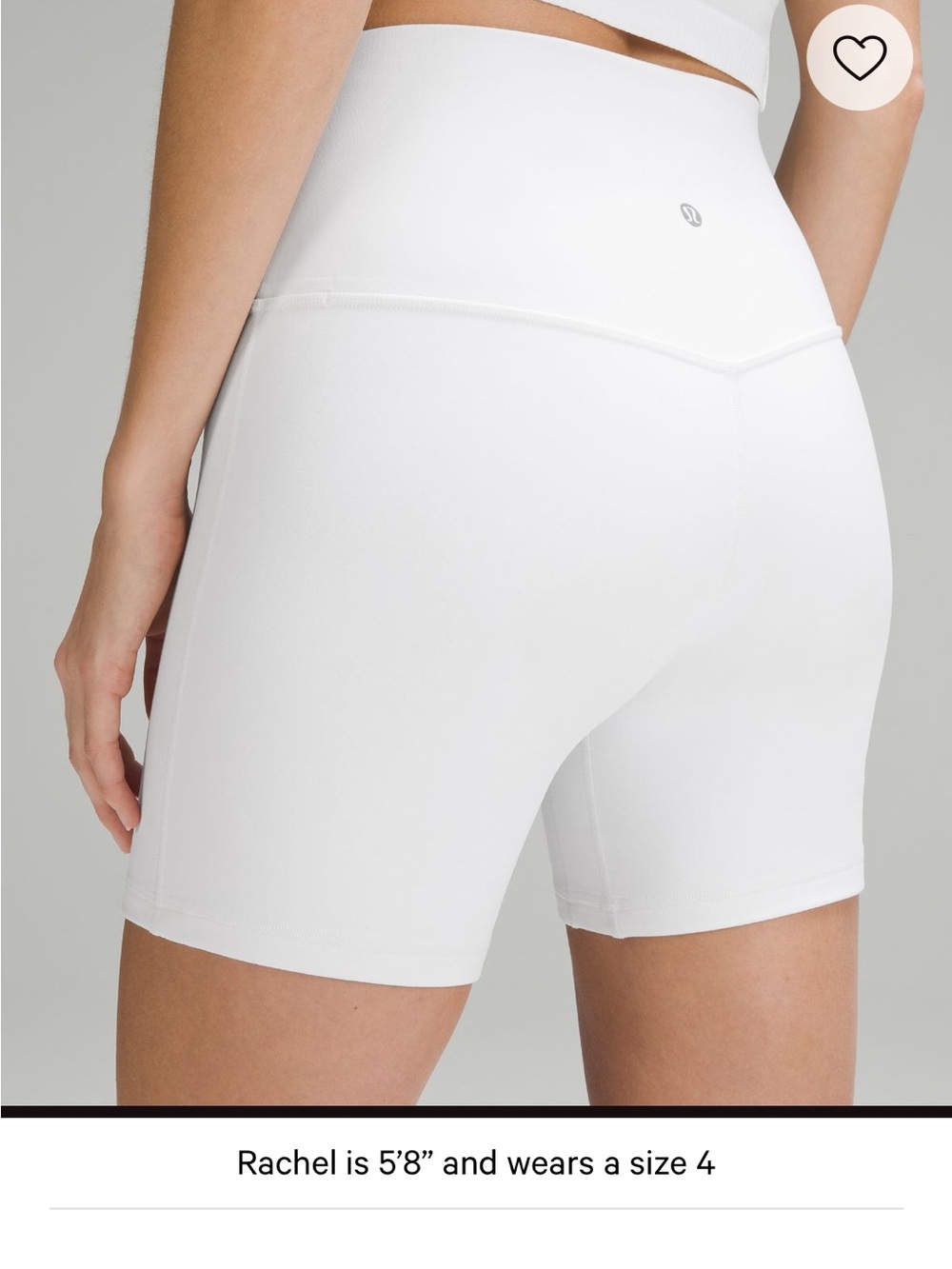 Lululemon Align White Biker Shorts